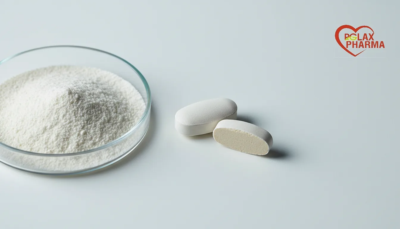 Methacrylic copolymer powder beside enteric coated tablets, one sectioned